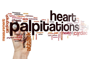 Canvas Print - Heart palpitations word cloud