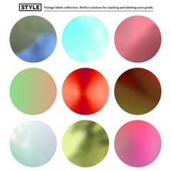 Poster - Set of colorful blurred round spots