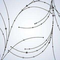 Aufkleber - Wire grid made of connected dots