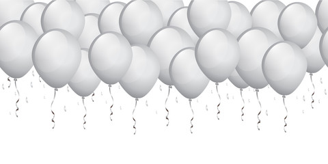 Wall Mural - white balloon background