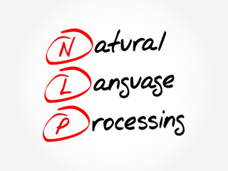 Poster - NLP - Natural Language Processing, acronym business concept