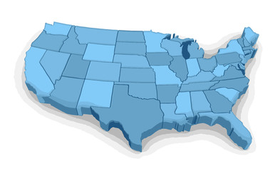 Poster - Map of USA