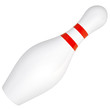 Bowling pin on white