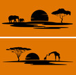 Africa monochrome landscape