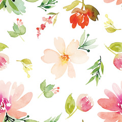 Watercolor flower pattern