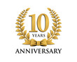 anniversary logo ribbon wreath 10