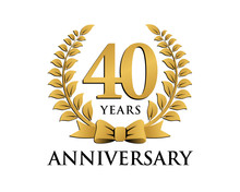 Anniversary Logo Ribbon Wreath 40