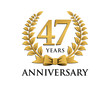 anniversary logo ribbon wreath 47