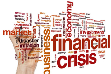 Poster - Financial crisis word cloud