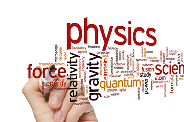 Wall Mural - Physics word cloud