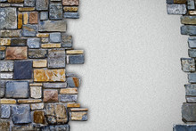 Background Stone Wall With White Copy Space