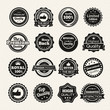 © Macrovector - Vintage Premium Quality Black And White Badges