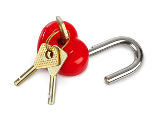 Sticker - Heart shaped lock and keys