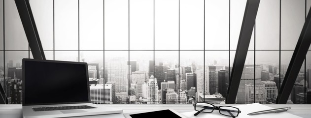 Poster - Composite image of desk
