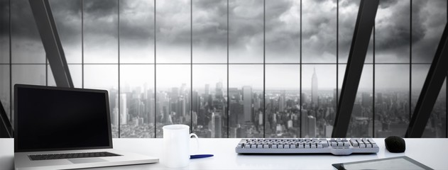 Poster - Composite image of desk