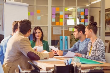 Wall Mural - Business people speaking during a meeting 