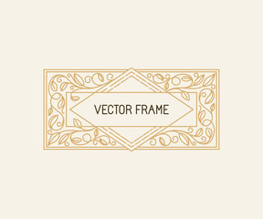 Aufkleber - Vector floral frame