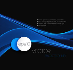 Poster - Smooth wave stream line abstract header layout. Vector