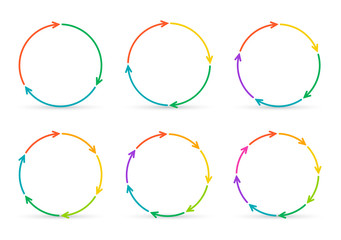 Poster - Vector circle arrows for infographic.