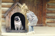 © kichigin19 - girl and small dog, dog house