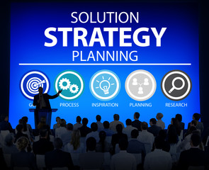 Wall Mural - Strategy Business Goals Solution Success Concept