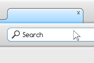 Fototapete - Search and navigation bar. Vector illustration.