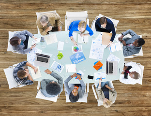 Canvas Print - Diversity Business People Team Meeting Brainstorming Concept