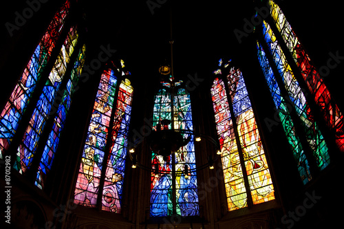 Fotografie, Obraz Stained glass in Saint Etienne de Metz Cathedral, France