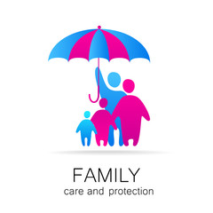 Wall Mural - family care protection