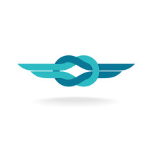 Knot Logo With Wings