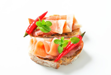 Poster - Prosciutto open faced sandwiches