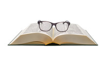 Open Dictionary And Glasses