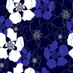 Wall Mural - Floral seamless pattern