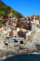 Wall Mural - Manarola , the oldest  Cinque Terre villages, in Liguria, northern Italy