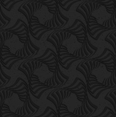  Textured black plastic twisted squares