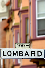 Lombard St - Street Sign  In San Francisco CA