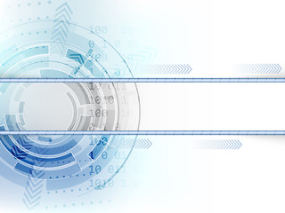 Poster - technological circle with arrows on abstract vector background