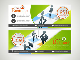 Wall Mural - Professional web header or banner set.