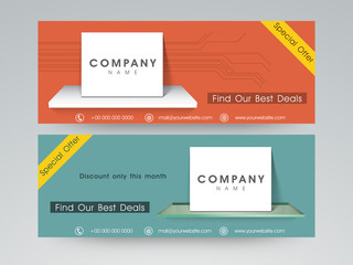 Canvas Print - Web header or banner set for business.