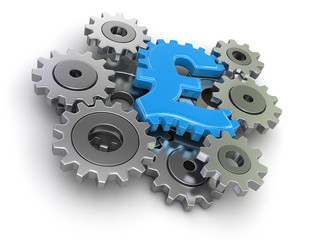 Poster - Cogwheel pound (clipping path included)