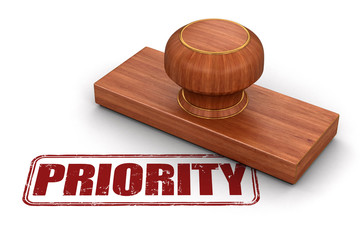 Poster - Stamp Priority.  Image with clipping path