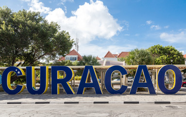 Poster - Blue Curacao Sign