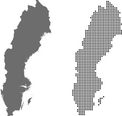 Wall Mural - map of Sweden