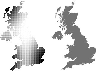 Poster - map of united kingdom