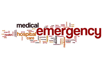 Canvas Print - Emergency word cloud concept