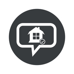 Wall Mural - Round select house dialog icon