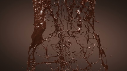 Poster - Splash of Hot Chocolate. Slow motion.