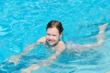 Girl in the pool