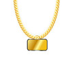 Gold Chain Jewelry Whith Gold Pendants. Vector Illustration.