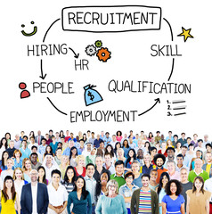 Wall Mural - Recruitment Hiring Skill Qualification Job Concept